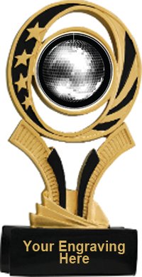 Disco Midnite Star Resin Trophy