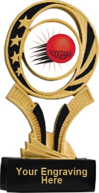 Dodgeball Midnite Star Resin Trophy