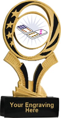 Domino Midnite Star Resin Trophy