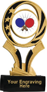 Ping Pong Midnite Star Resin Trophy