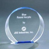 Free Standing Blue Round Acrylic Award