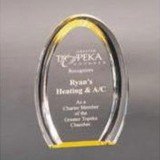 Gold Oval Acrylic Halo Award