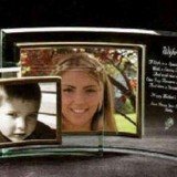 Horizontal Glass Crescent Award