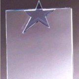 Crystal Blue Star Rectangle Award