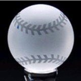 Crystal Baseball Frosted Award