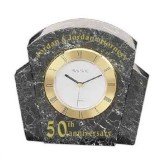 Black Marble Desk Clock