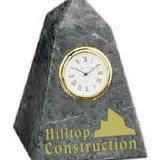 Black Marble Pyramid Clock