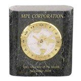 Black Marble Rectangle Clock