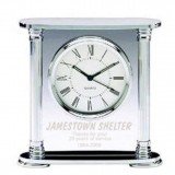 Chrome Acrylic Clock Q412