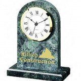Green Marble Clock On Base