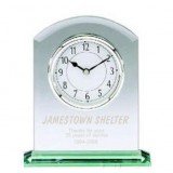 Jade Glass Arched Clock