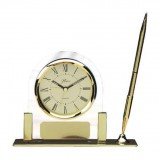 Glass Clock with Pen