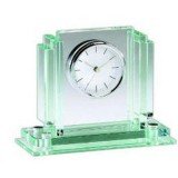 Jade Glass Clock 7x6x3