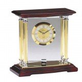 Rosewood and Glass Clock