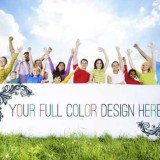 Horizontal 24'' Vinyl Banner