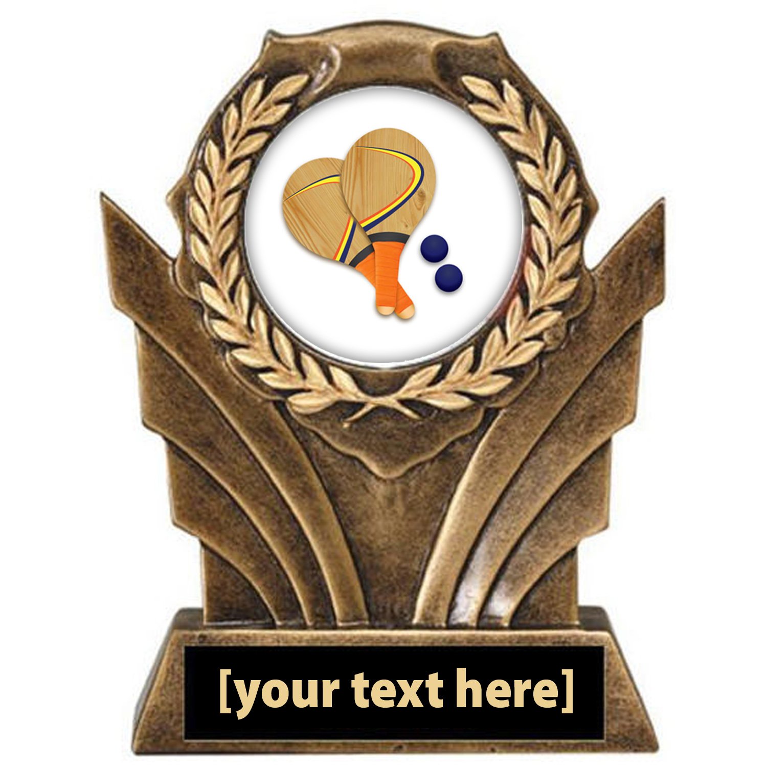 Victory Resin Paddle Ball Trophy
