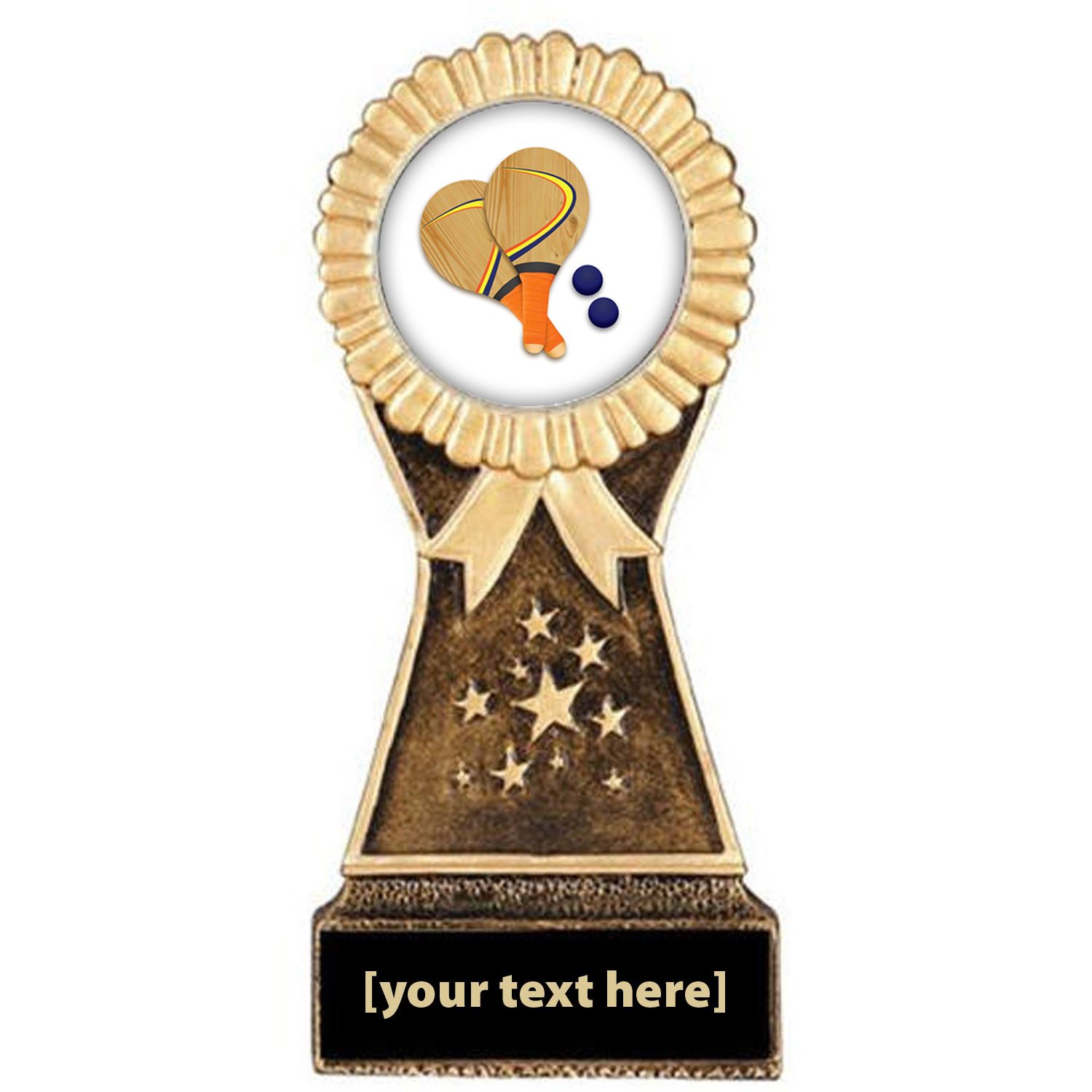 Resin Stand Paddle Ball Trophy