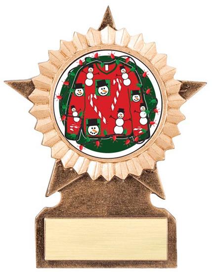 Ugly Christmas Sweater Star Stand Trophy