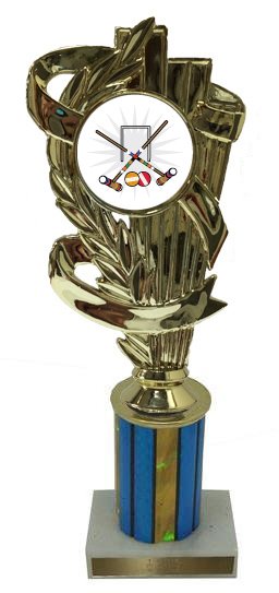 Male Croquet Column Trophy