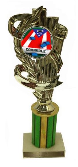 Cornhole 2 Column Trophy