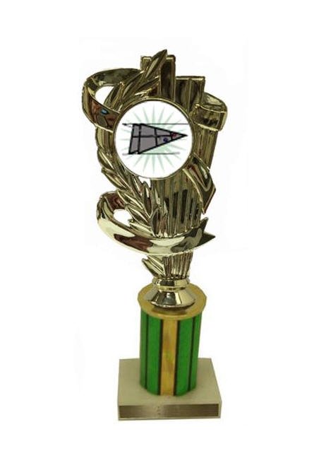 Shuffleboard Column Trophy