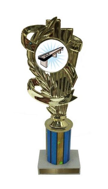 Table Shuffleboard Column Trophy