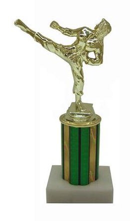 Female Karate Column 8 Inches Trophy