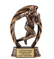 Football Star Flame Resin Trophy 7.5 Inches