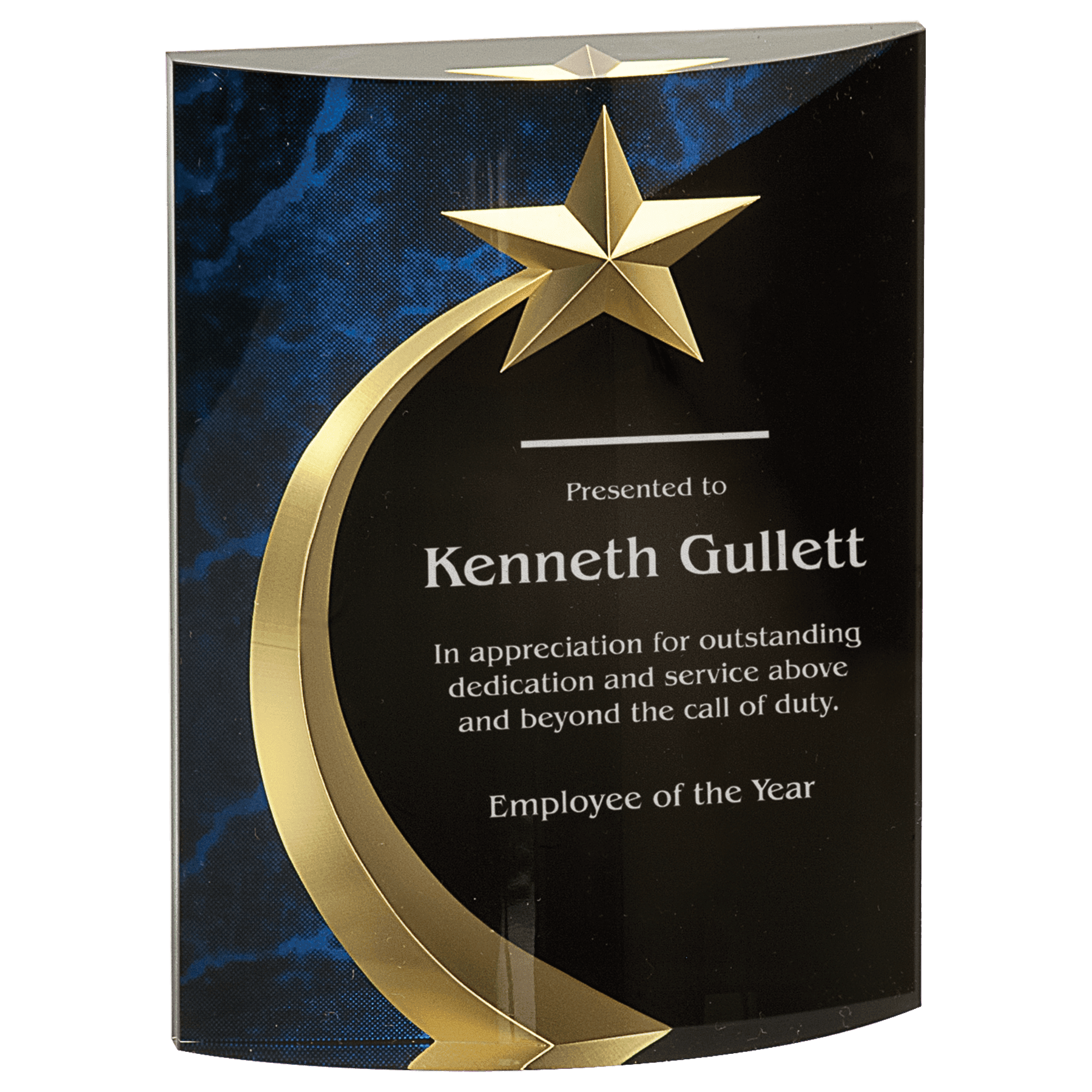 6" Blue Marble Shooting Star Acrylic