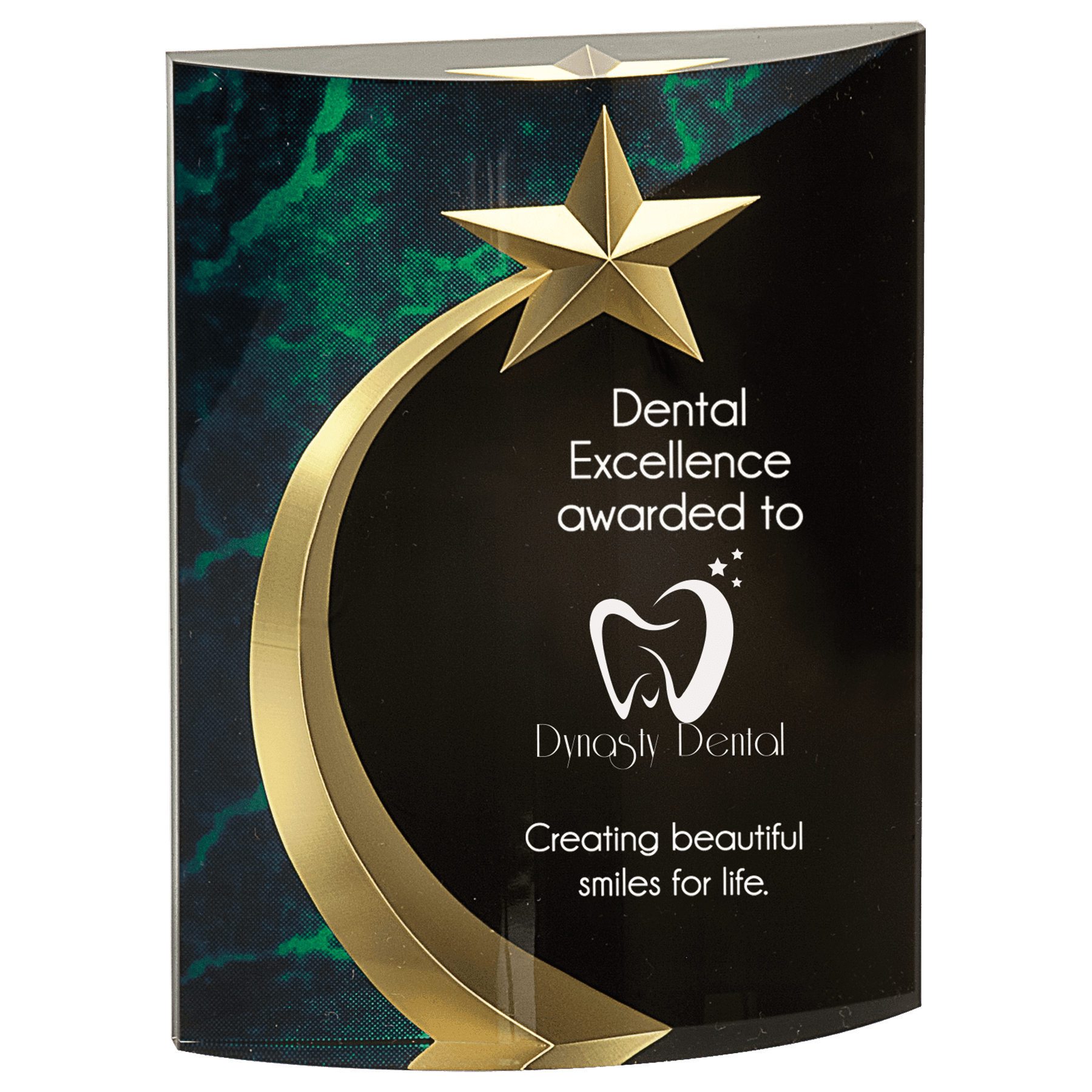 6" Green Shooting Star Award