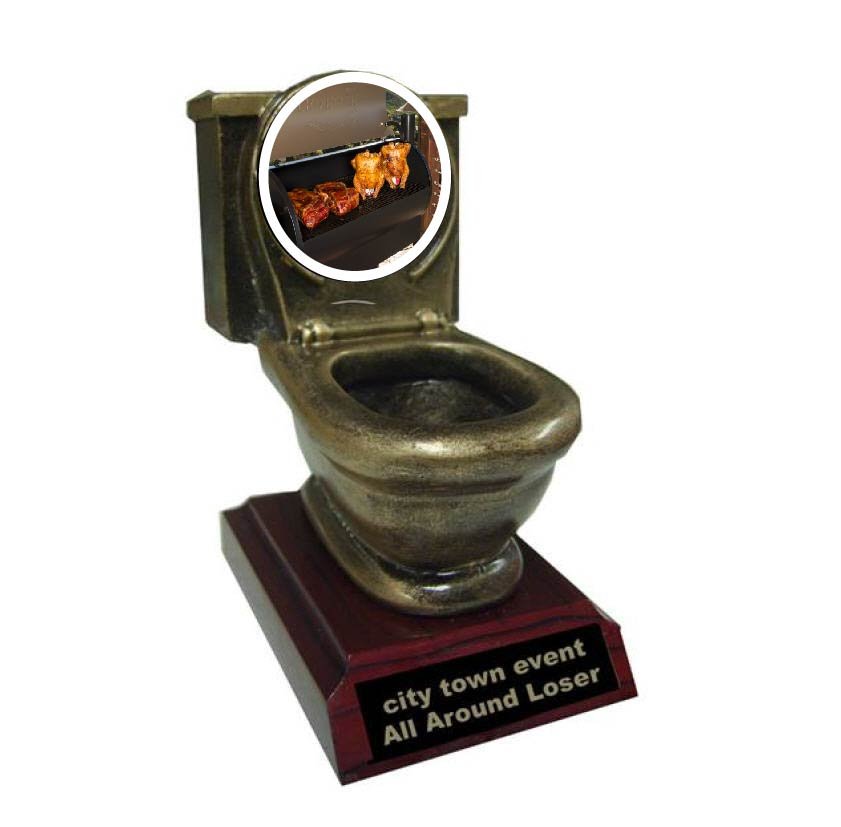 BBQ Smoker Resin Toilet Trophy