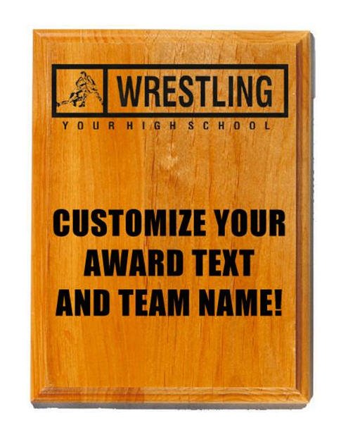 Wrestling Sand Oak Plaque