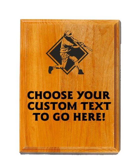 Baseball Sand Oak Plaque
