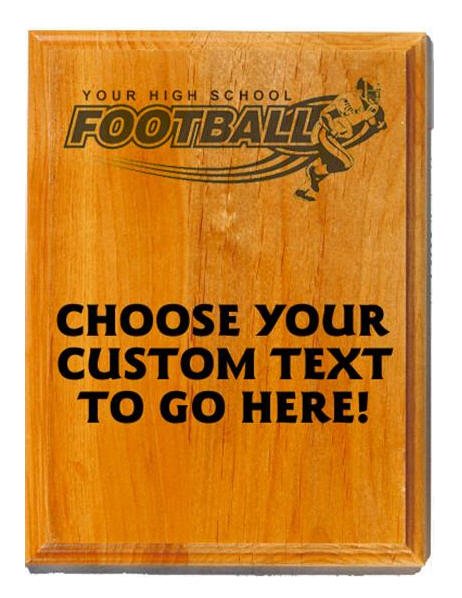 Football Sand Oak Plaque