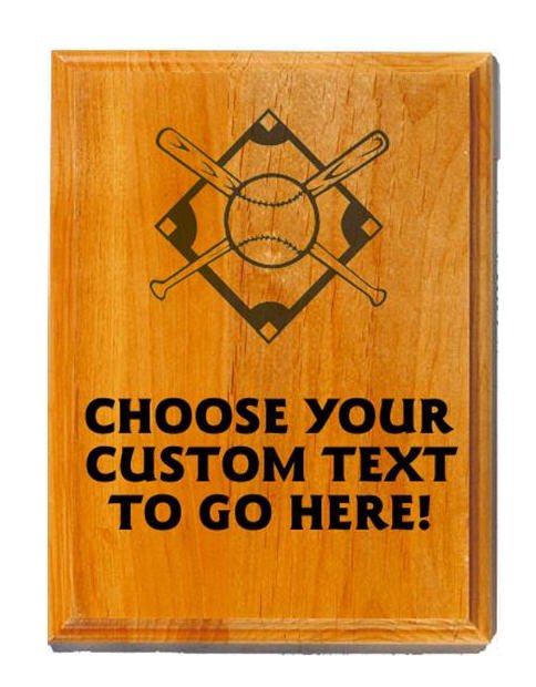 Softball Sand Oak Plaque