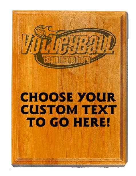 Volleyball Sand Oak Plaque