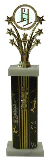 Large Column Star Ladder Golf Trophies