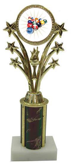 Billiard 2 Star Column Trophy