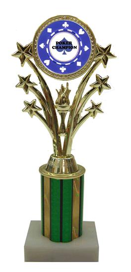 Poker Star Column Trophy