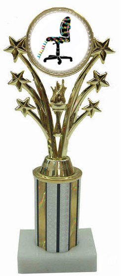 Christmas Cubicle Star Column Trophy