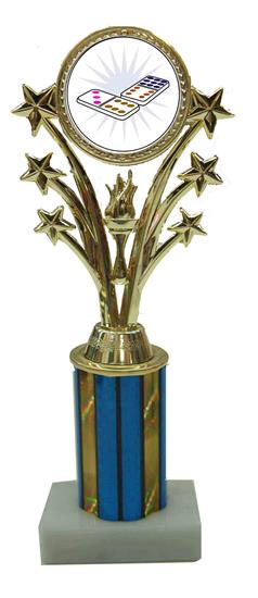 Dominoes Star Column Trophy