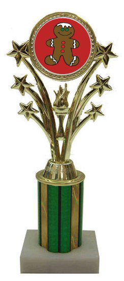 Gingerbread Star Column Trophy