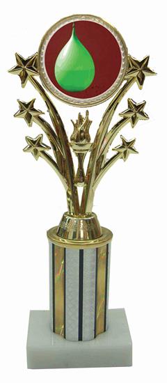Water Balloon Toss Star Column Trophy