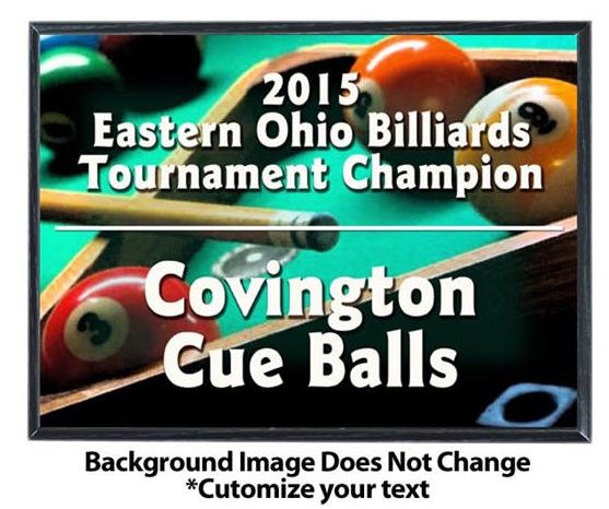 Billiards Sublimated Plaque