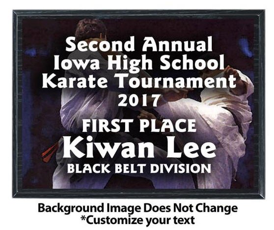 Karate Sublimated Plaque