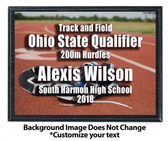 Track Sublimated Plaque