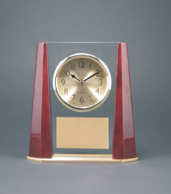 Clock with Bevel Columns