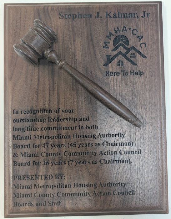 Walnut Plaque with Gavel