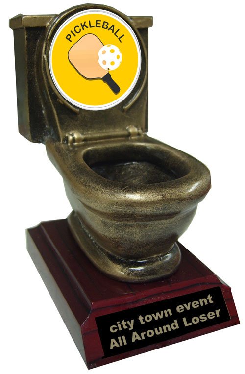Resin Pickleball Toilet Trophy