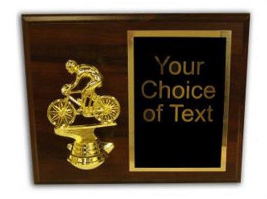 Plaque with Cyclist Figure